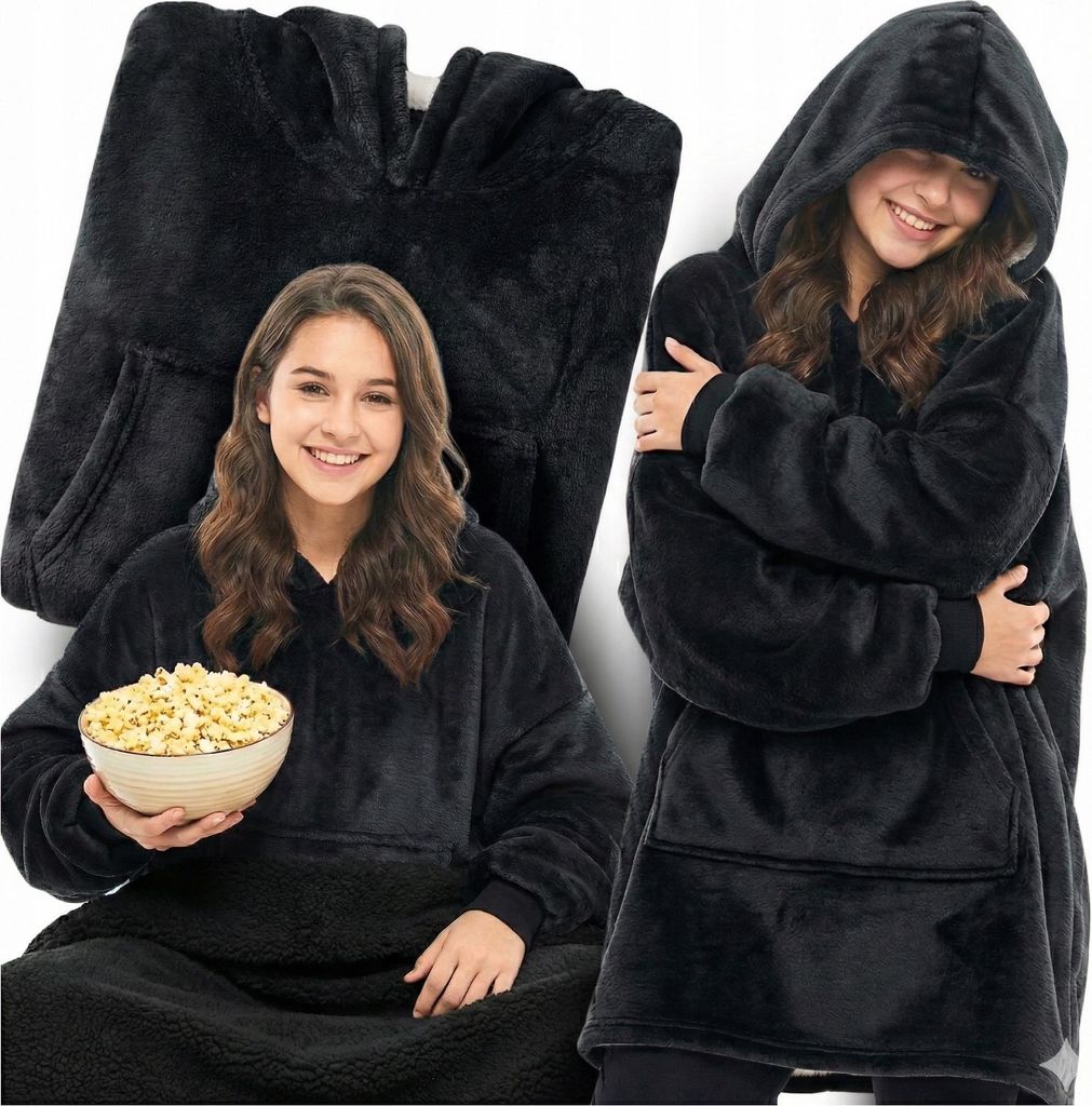 Kuschelige Hoodie Decke mit Ärmeln - Vielseitiger Produktbild 