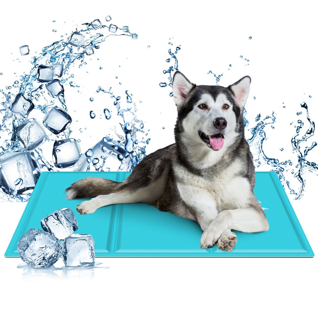 Nobleza Kühlmatte für Hunde, 110x70cm Kühldecke Hund Selbstkühlend Ungiftige mit Gelauflagen Welpe Katzen Haustiere Kühlmatratze für Sommer