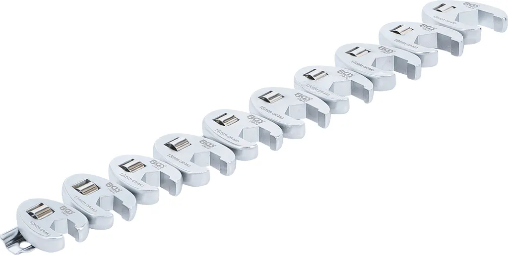Jeu de clés à patte d'oie 3/8" robuste de 10 à 19 mm en acier Chrome-V