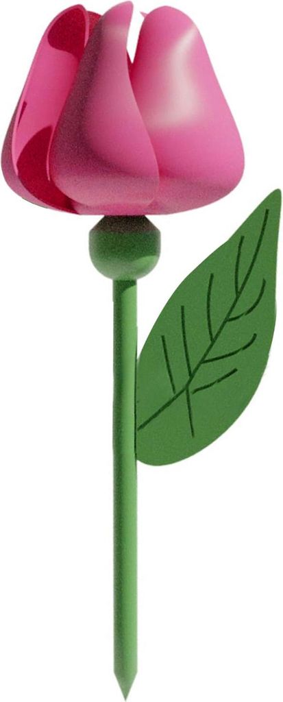 Tulpen-Windspiel, Gartendekoration, Windmühle, Blume, Windrad, Tulpe mit Spitze für Garten, Beete, Fensterkästen