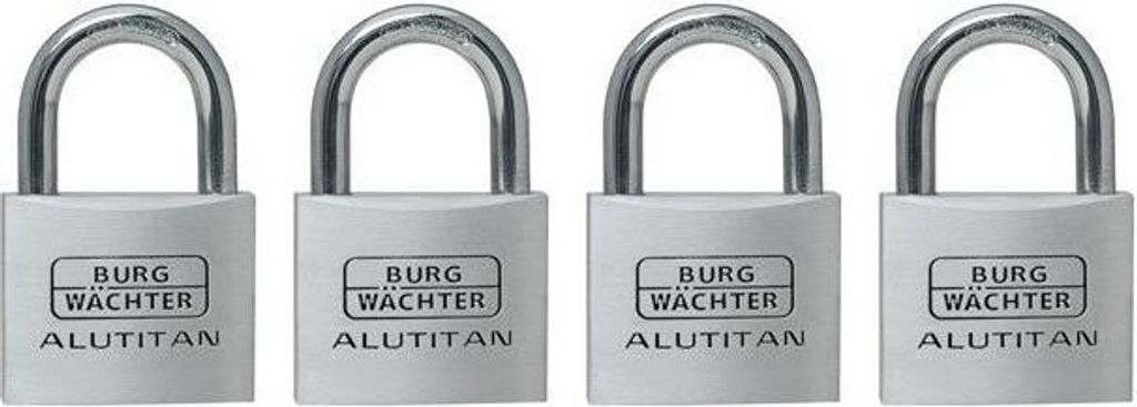 4 x Burg Wächter Zylinderschlösser Alutitan 770/40 Produktbild 