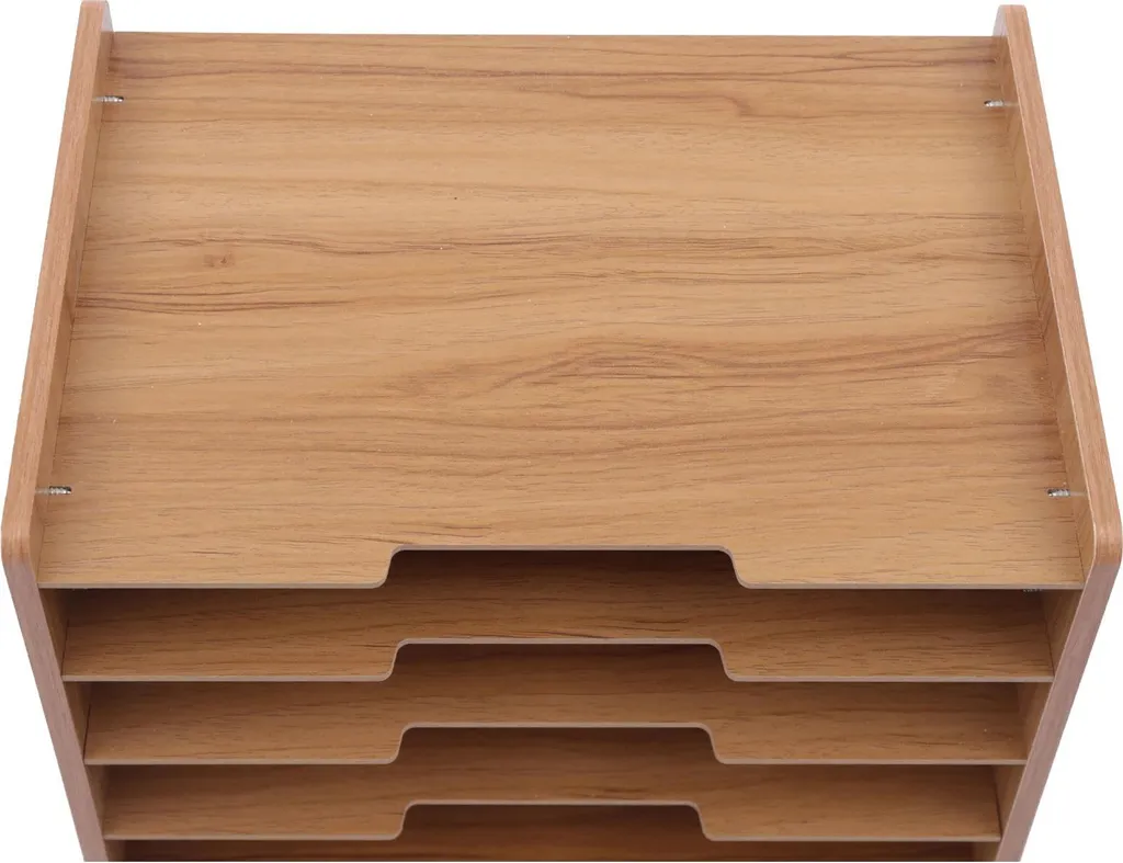 Rangement de documents à 7 niveaux en bois HDF pour format A4 - 6