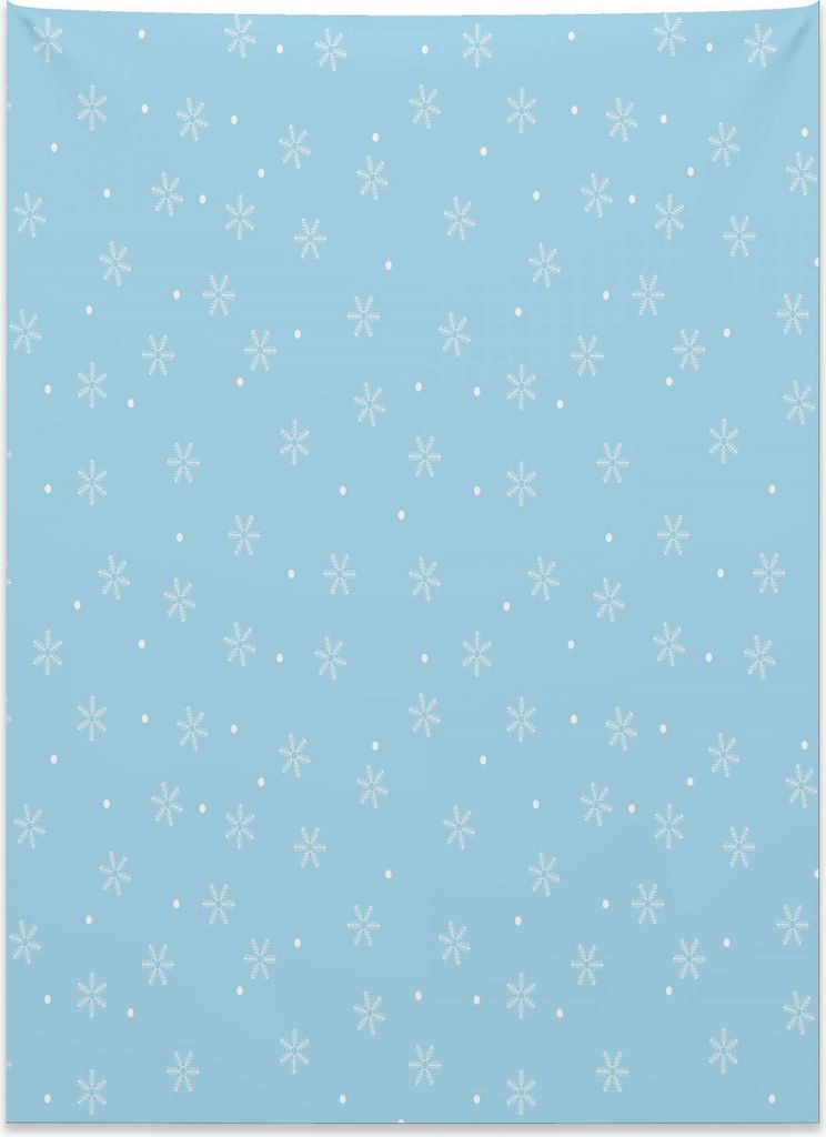 Abakuhaus Winter Wandteppich, Weiche Schneefälle auf Blau aus Weiches Mikrofaser Stoff Kein Verblassen Klare Farben Waschbar, 110 x 150 cm, Hellbl...