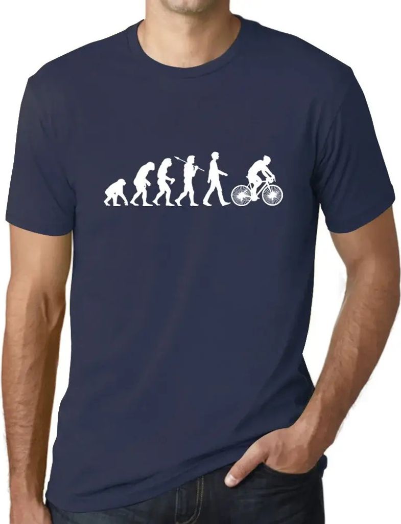 Herren Grafik T-Shirt Entwicklung des Radsports – Evolution Of Cycling – Öko-Verantwortlich Vintage Jahrgang Kurzarm Lustige Druck Geburtstag ...