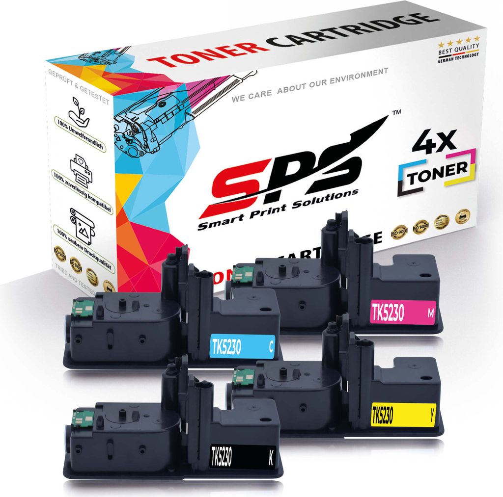 4x Multipack Set Kompatibel für Kyocera ECOSYS M 5521 cdn (TK-5230C, TK-5230M, TK-5230Y, TK-5230K) Toner
