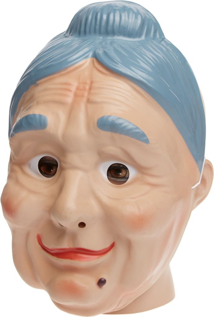 Erwachsenen Maske mit Gummizug alte Frau Oma Produktbild 