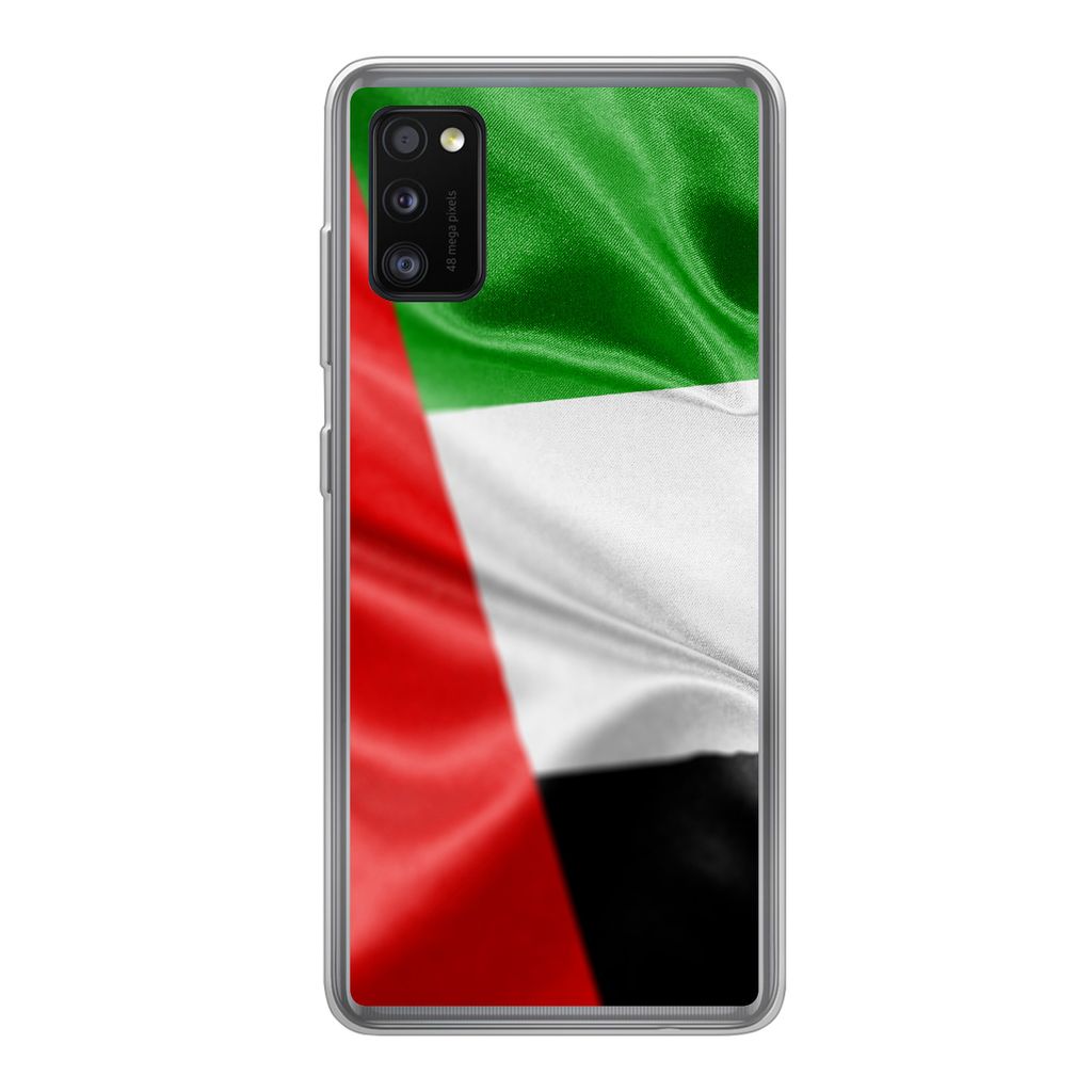 MuchoWow Handyhülle Schutzhülle Hülle für Samsung Galaxy A41 Die Flagge der Vereinigten Arabischen Emirate Silikon Softcase Handy Hülle - Mo...