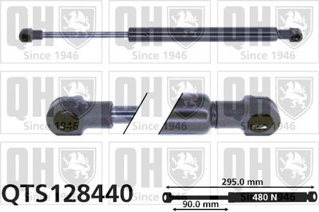QUINTON HAZELL QTS128440 Gasfeder Heckklappendämpfer für BMW 3 Limousine (E36) 295mm
