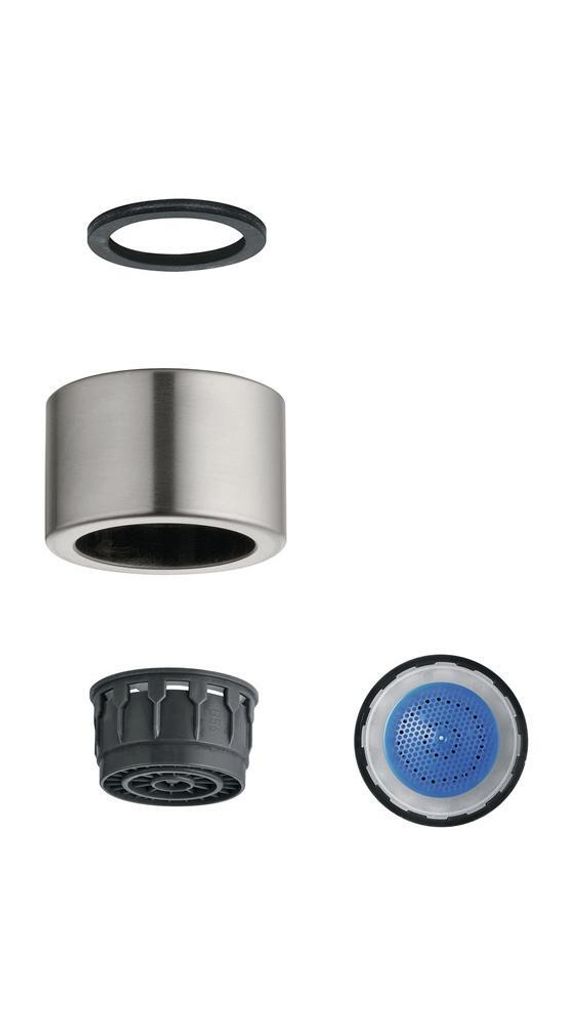 GROHE Mousseur 13993, Innengewinde, M 22 x 1, Durchflussklasse A, 13,5 - 15,0 l/min bei 3 bar, supersteel