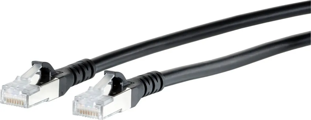 Câble Réseau Cat6A 1m Noir Anti-Interférences pour Connexion Stable RJ45