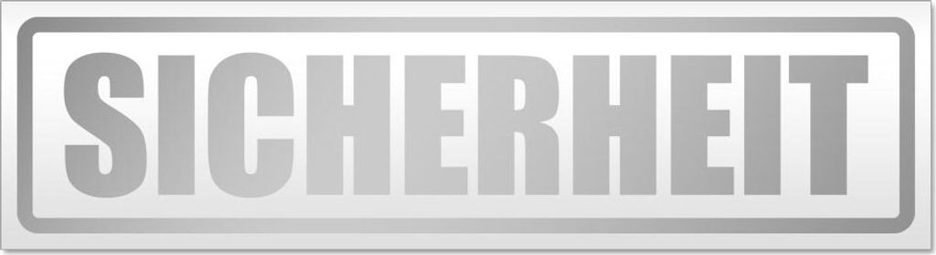 Sicherheit Security Magnetschild Schild magnetisch