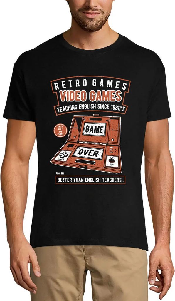 Herren Grafik T-Shirt Retro-Videospiele 80er Jahre - Englischunterricht seit 1980 – Retro Video Games 80s - Teaching English Since 1980 – Gesch...