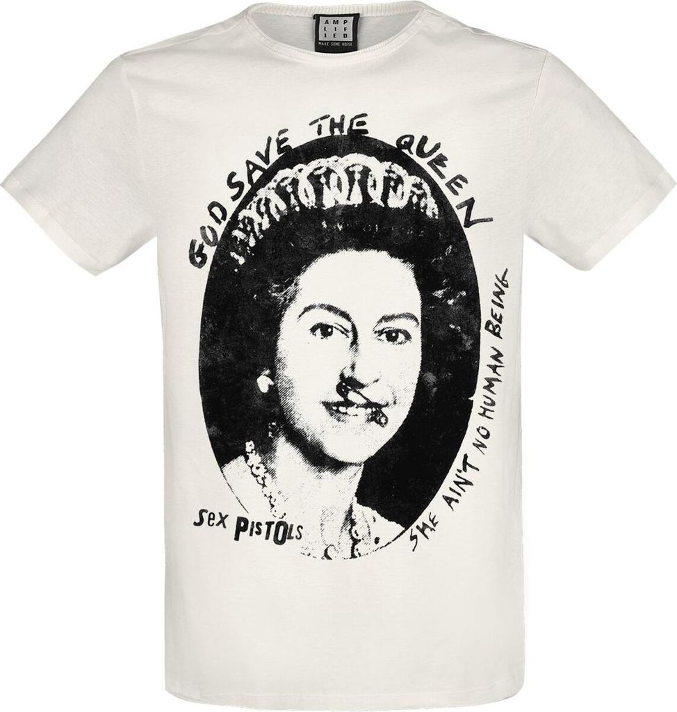 Pistols T-Shirt Herren Amplified Collection - Good Save The Queen altweiß XXL