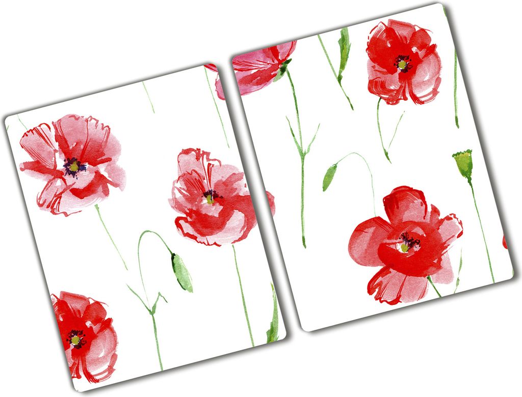 Tulup Glas Herdabdeckplatte - 2x40x52 cm - Produktbild 
