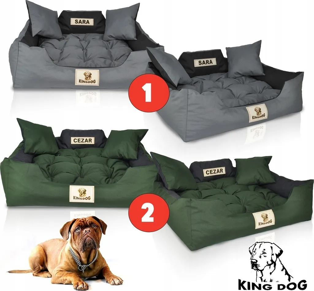 Letto KINGDOG Impermeabile Verde 130x105 cm - Ultra Resistente XXL - 8