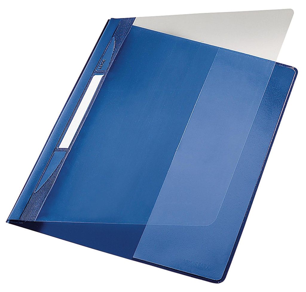 LEITZ Schnellhefter Exquisit DIN A4 Überbreite PVC blau