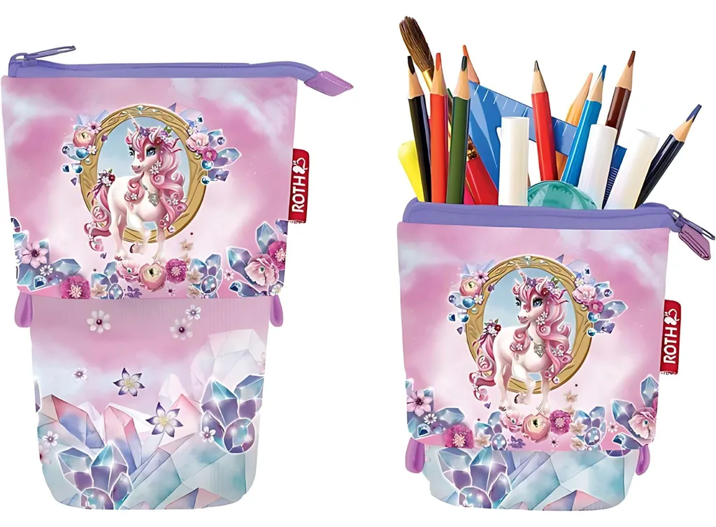 ROTH 89477 Trousse à crayons 2en1 Licorne Beauty pour l'école primaire