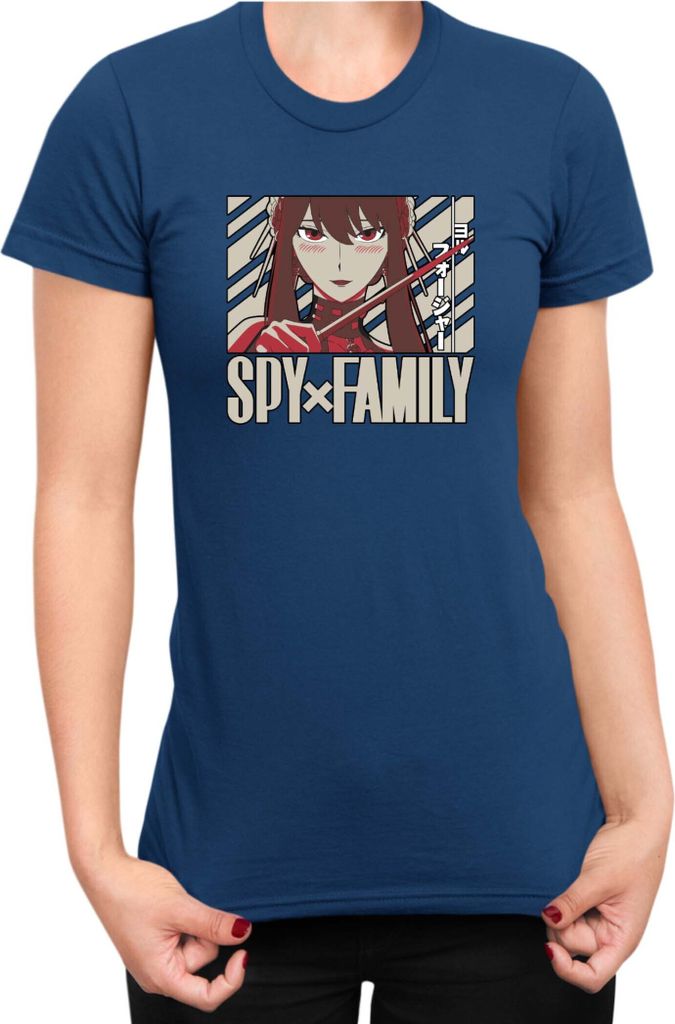 Damen T-Shirt Japan Anime Manga Family Anime X Manga Spy Fan Solo Yor, Lady XS / Dunkelblau