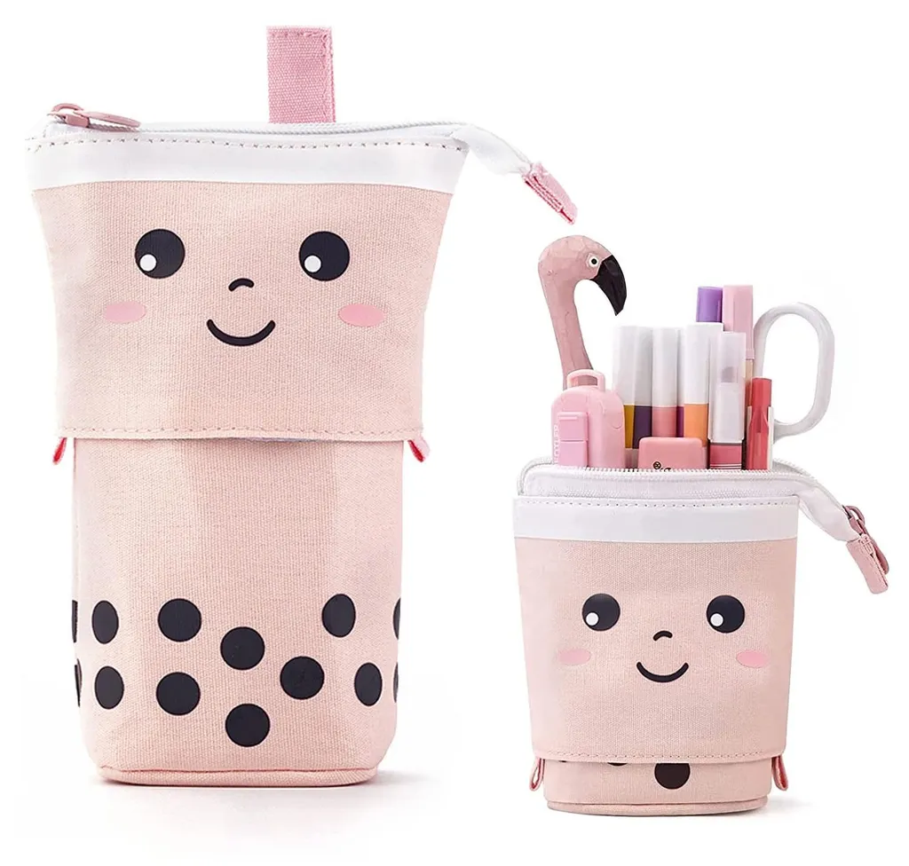 Organiseur de bureau rose pour école et trousse de secours maquillage