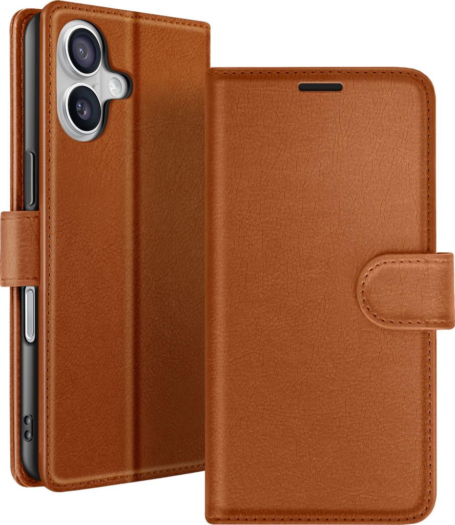 Zanaé, Portemonnaie Etui iPhone 17 Air Ständer Magnetlasche, Braun