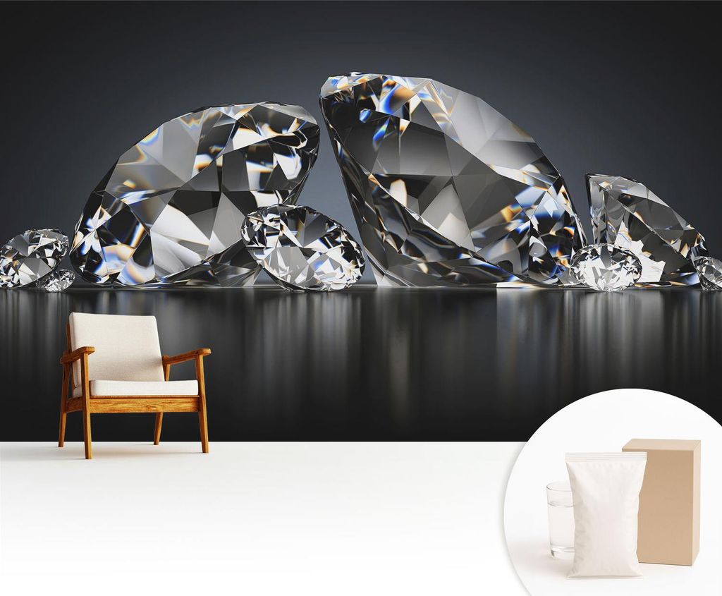 Fototapete - 416x254 cm - Tapete - Wandtapete - Wandbilder - Dekofolie - Tapete Folie - Wand - Dekoration - Wohnzimmer - Kristallschönheit