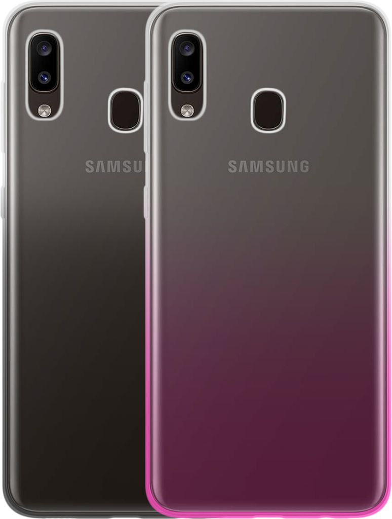 Color Block, Set flexible Hüllen Galaxy A20e ultra robust extra Schutz, Schwarz