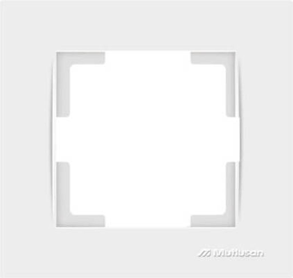 Mutlusan Rita 1-fach Rahmen für 1 Steckdose Schalter Dimmer weiss