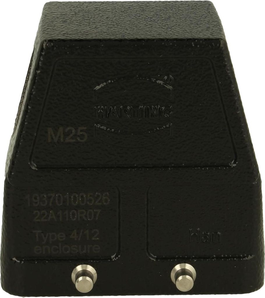 HARTING Han 10B M Tüllengehäuse hoch, 1xM25 seitlicher Kabelabgang, für 2 Bügel (am Unterteil) - 1 Stück