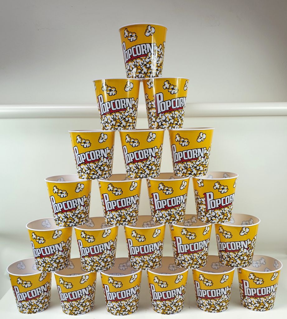 Popcorneimer 17,5cm 2,8 Liter Kunststoff 21er-Set