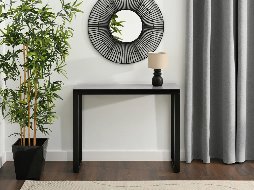 Console KRUM compacte noire et béton pour optimiser vos petits espaces - 3