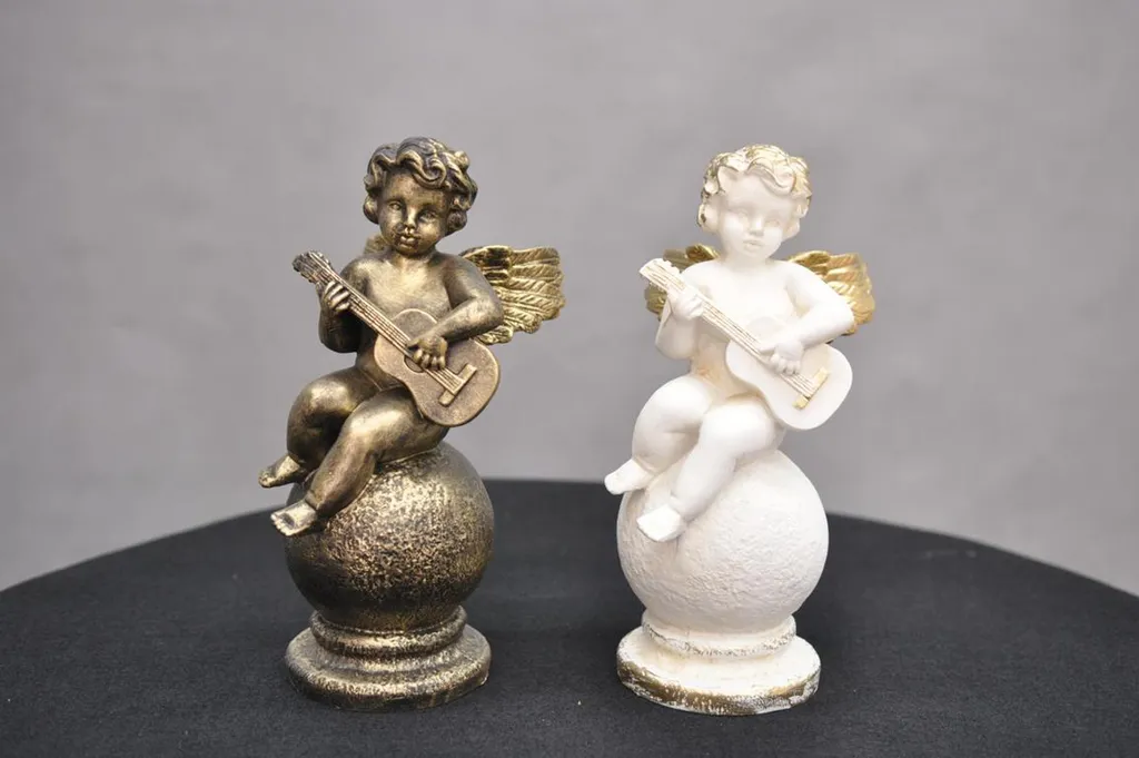 Ange Design Figure 648 Sculpture Abstraite Moderne Statue Blanche 30cm