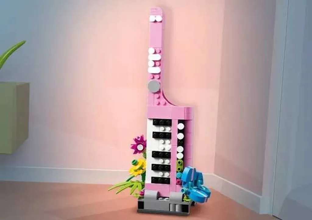 Machine à écrire LEGO Creator 31169 avec fleurs, objet de collection rétro - 46