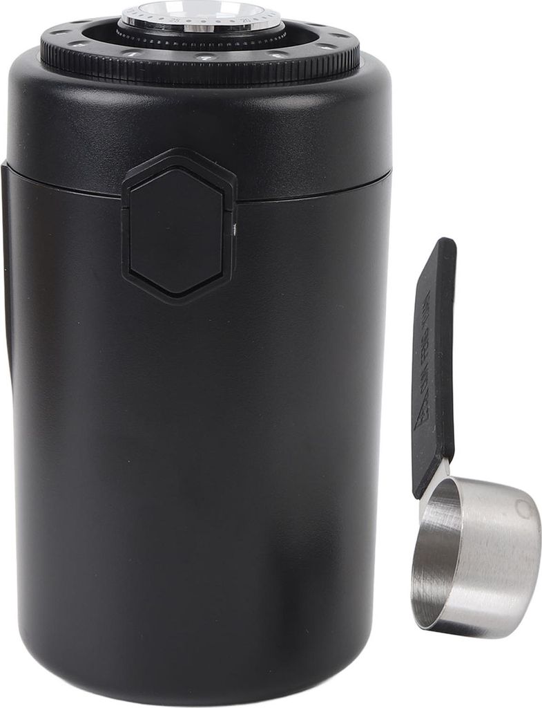 Luftdichter Kaffeekanister, 600 ml, Bohnenaufbewahrungsbehälter aus Edelstahl 304 mit Feuchtigkeitsüberwachungssystem für Tee, Müsli, Trockenfu...