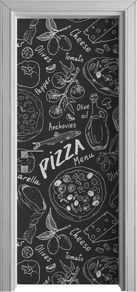 Tür Selbstklebende 80x210 cm Türfolie Türtapete Klebefolie - Pizza Italy Essen