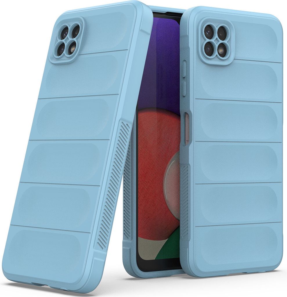 Samsung A22 5G Hülle, Weich TPU Silikon Stossfest Anti-rutsch Schutzhülle für Samsung Galaxy A22 5G Blau
