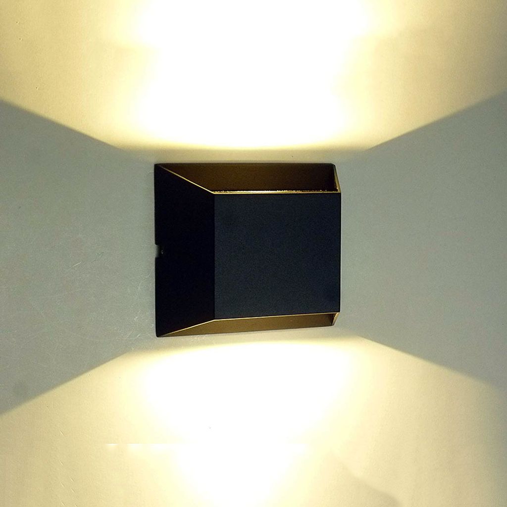 LED Außenwandleuchte Turin eckig Alu