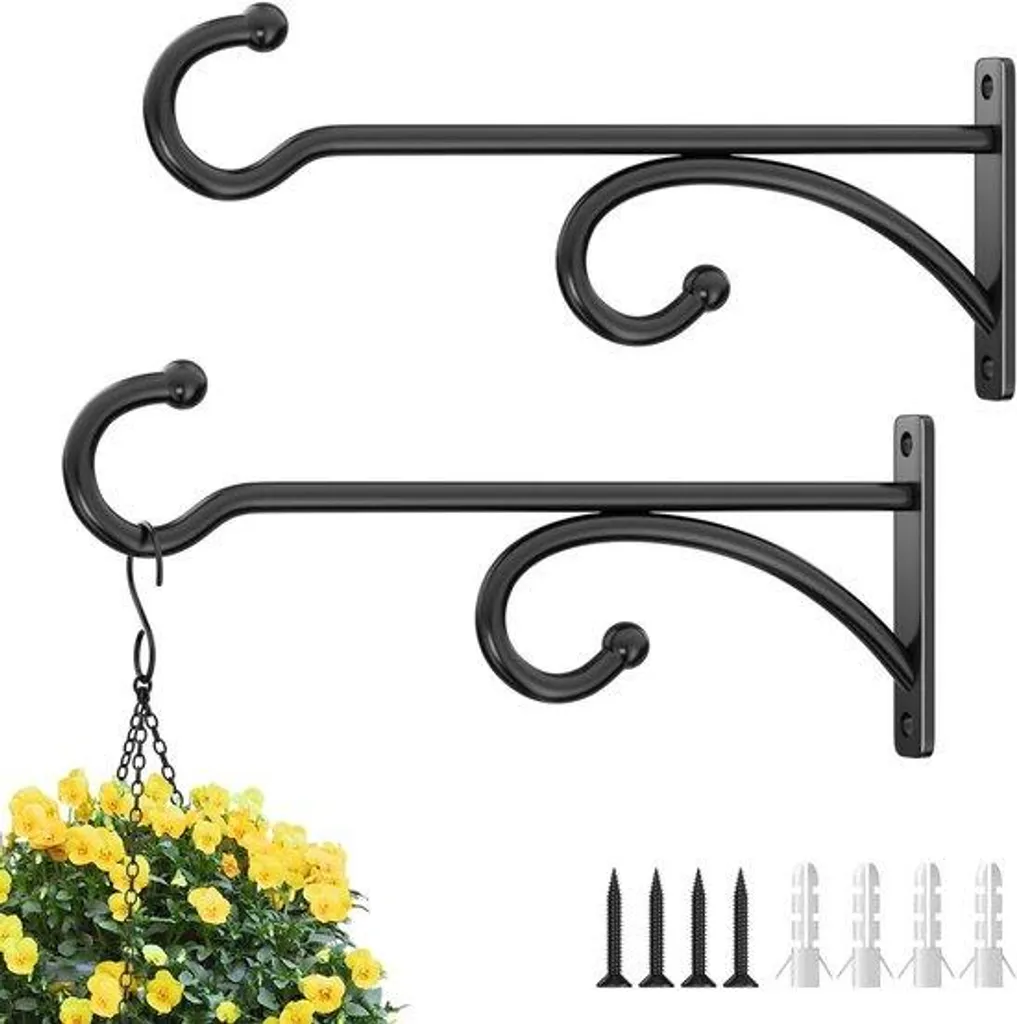 Crochets robustes anti-rouille pour fixer vos pots et mangeoires x2