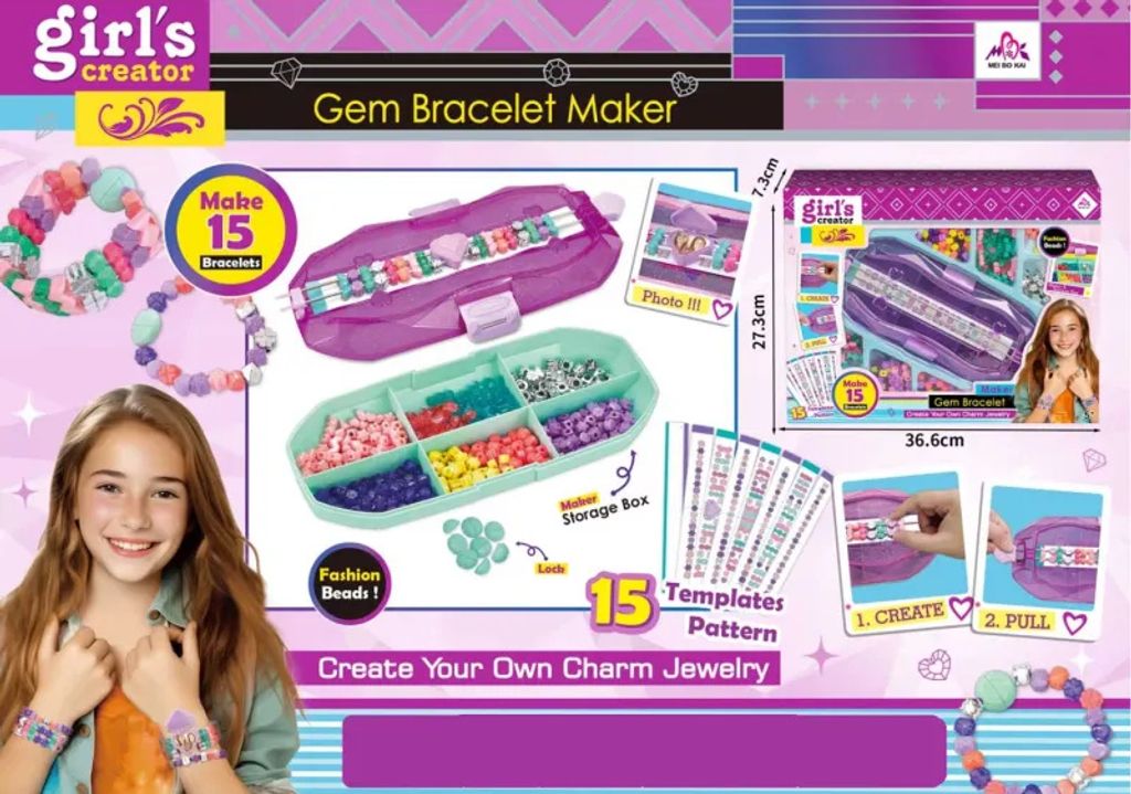 Zestaw Do Robienia Bransoletek + Akcesoria