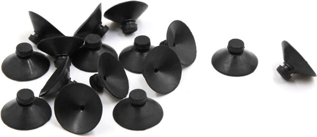 16 STK Aquarium Fisch Tank Kunststoff Tasse Saugnapf Schwarz 20mm Durchmesser de
