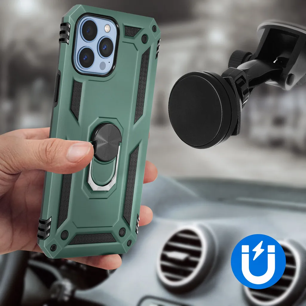 Custodia IPhone 11 Pro Con Anello E Supporto Magnetico
