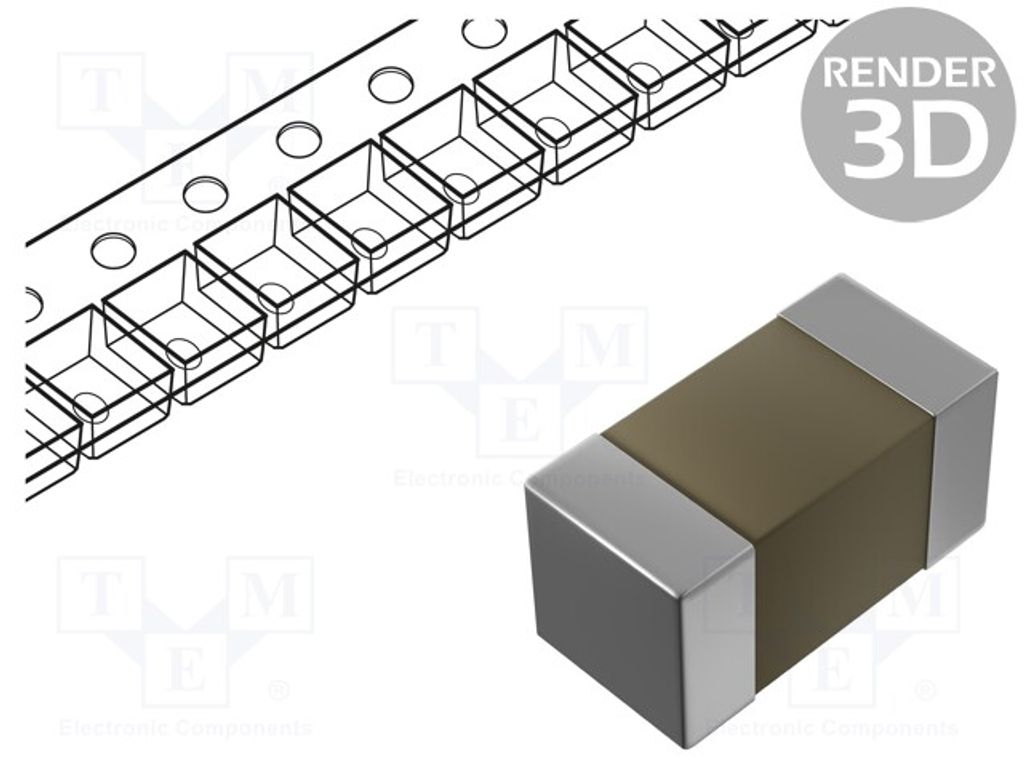Kondensator: Keramik; MLCC; 10uF; 10V; X5R; ±10%; SMD; 0603 GRM188R61A106KE69D Kondensatoren MLCC SMD 0603