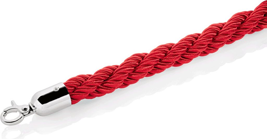 4x Verbindungstau 1,5 m für Abgrenzungspfosten Classic Eco, verchromt rot / silber