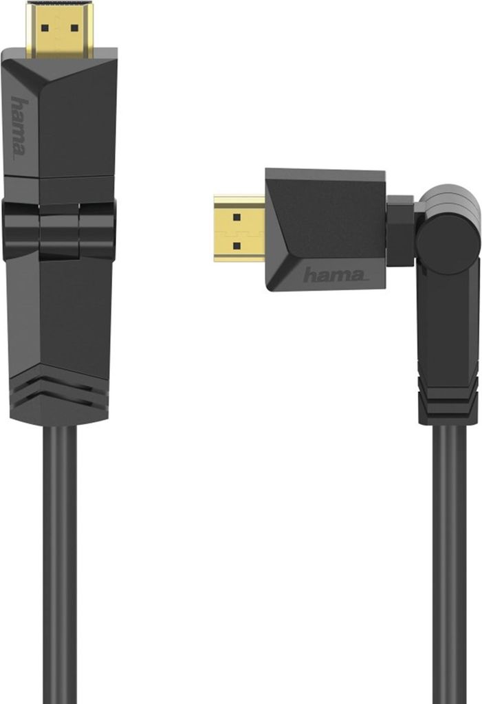 Hama HDMI -Kabel High Speed 4K, Rotation, gold, 1,5 m