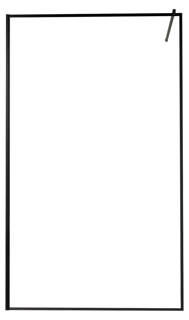 Paroi de Douche 120x200cm pour Salle de Bain Moderne Noire Mate