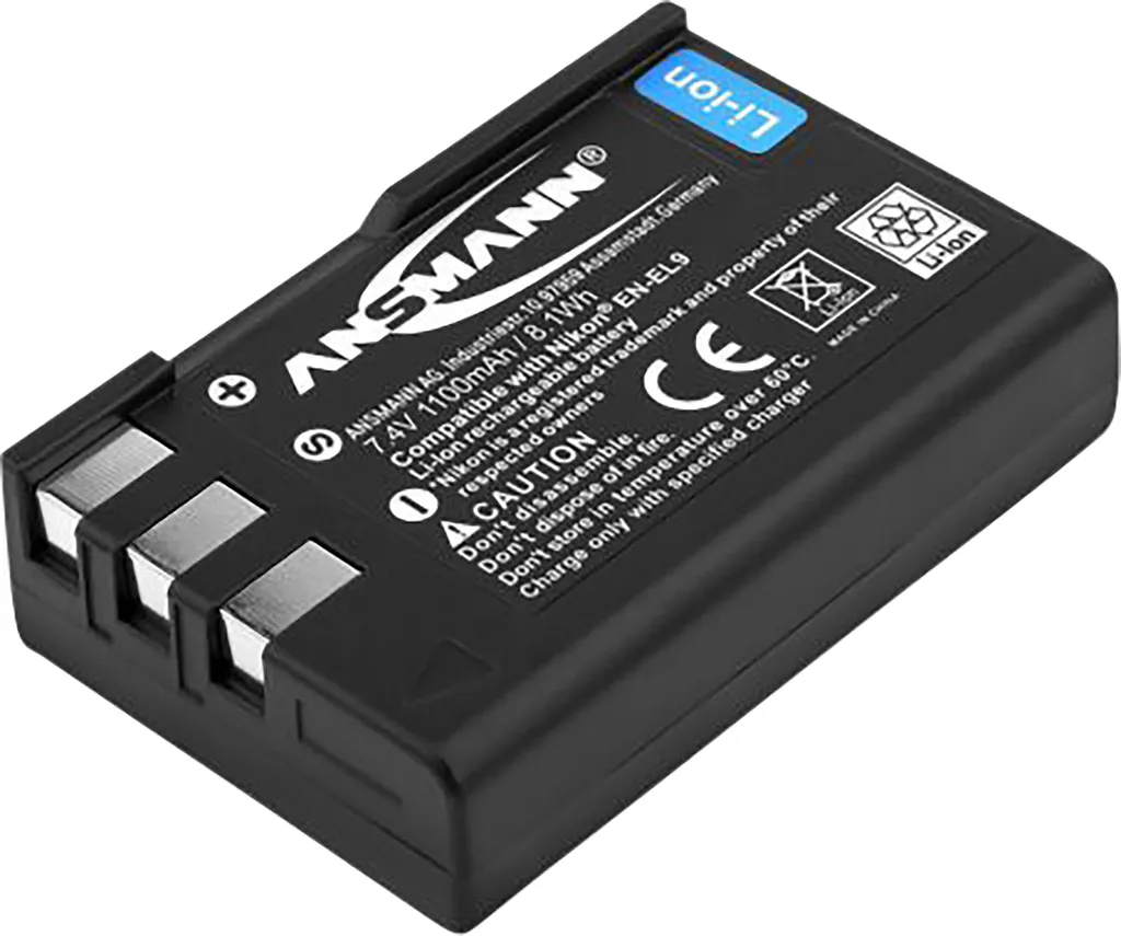 Batteria di Riserva ANSMANN A-Nik EL 9 per Viaggi e Trekking | Nikon