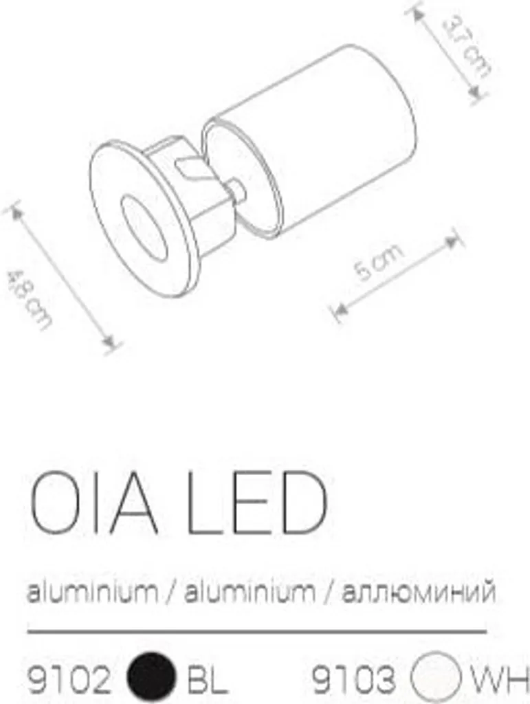 Spot LED Encastrable Noir Nowodvorski OIA pour Plafond Design et Chic