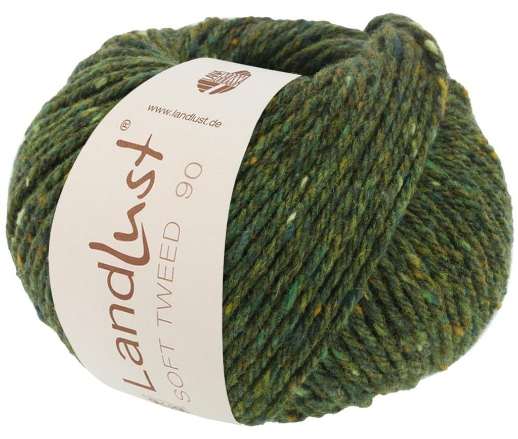 Lana Grossa - Landlust Soft Tweed 90 0007 dunkelgrün Produktbild 