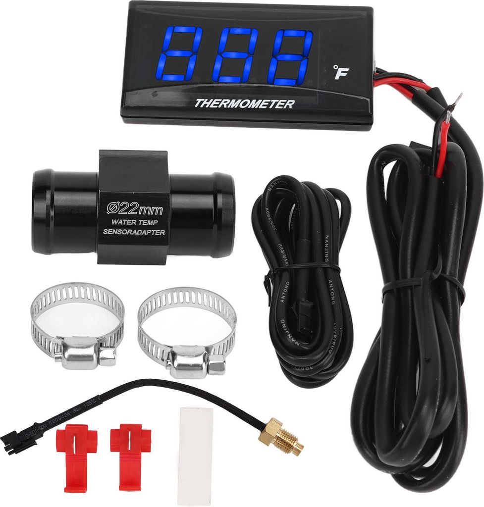 Motocyklový měřič teploty vody Ultra tenký LCD displej ABS Obrázek produktu 