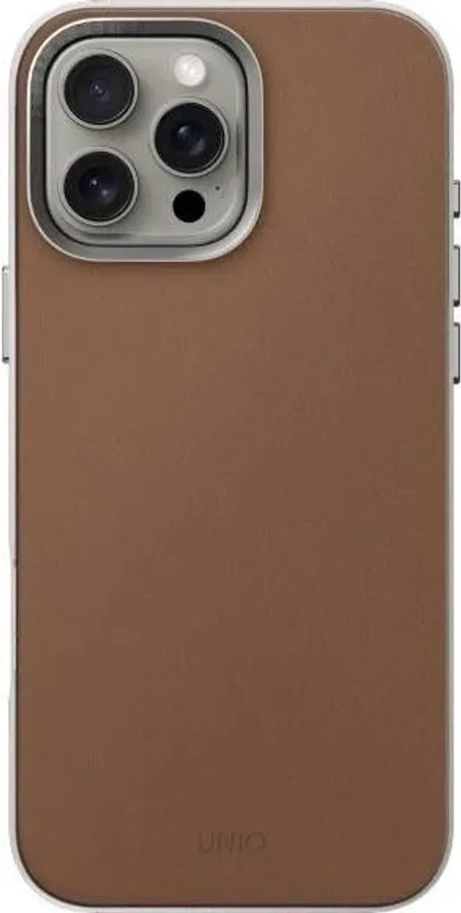 Custodia Uniq Lyden DS iPhone 16 Pro Max MagSafe Pelle Vegana Caramello