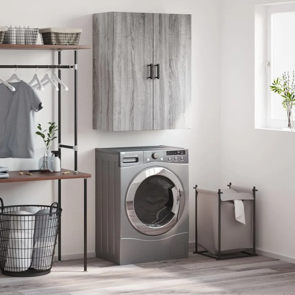 Mobile a Parete Grigio Sonoma vidaXL 90x69,5 cm | Legno Multistrato